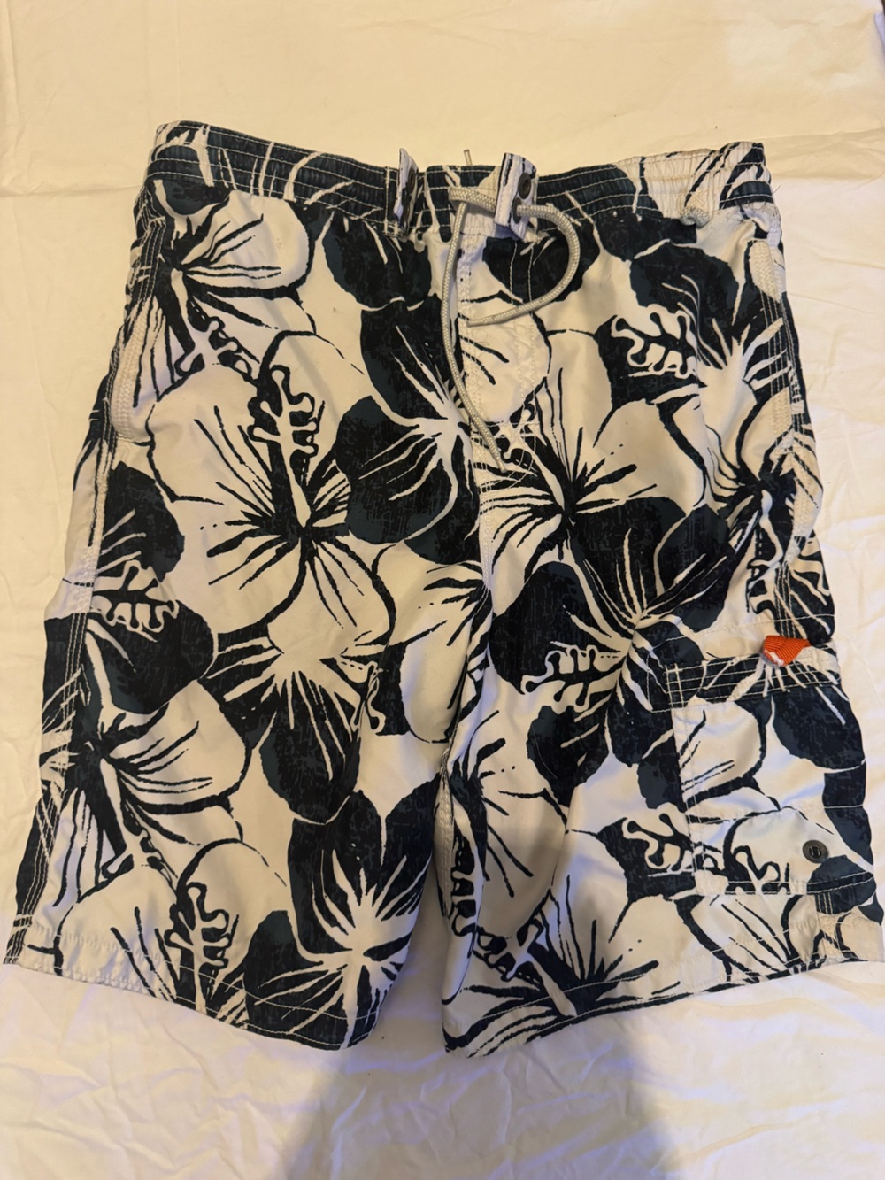 GAP Navy & White Floral Swim Board Shorts